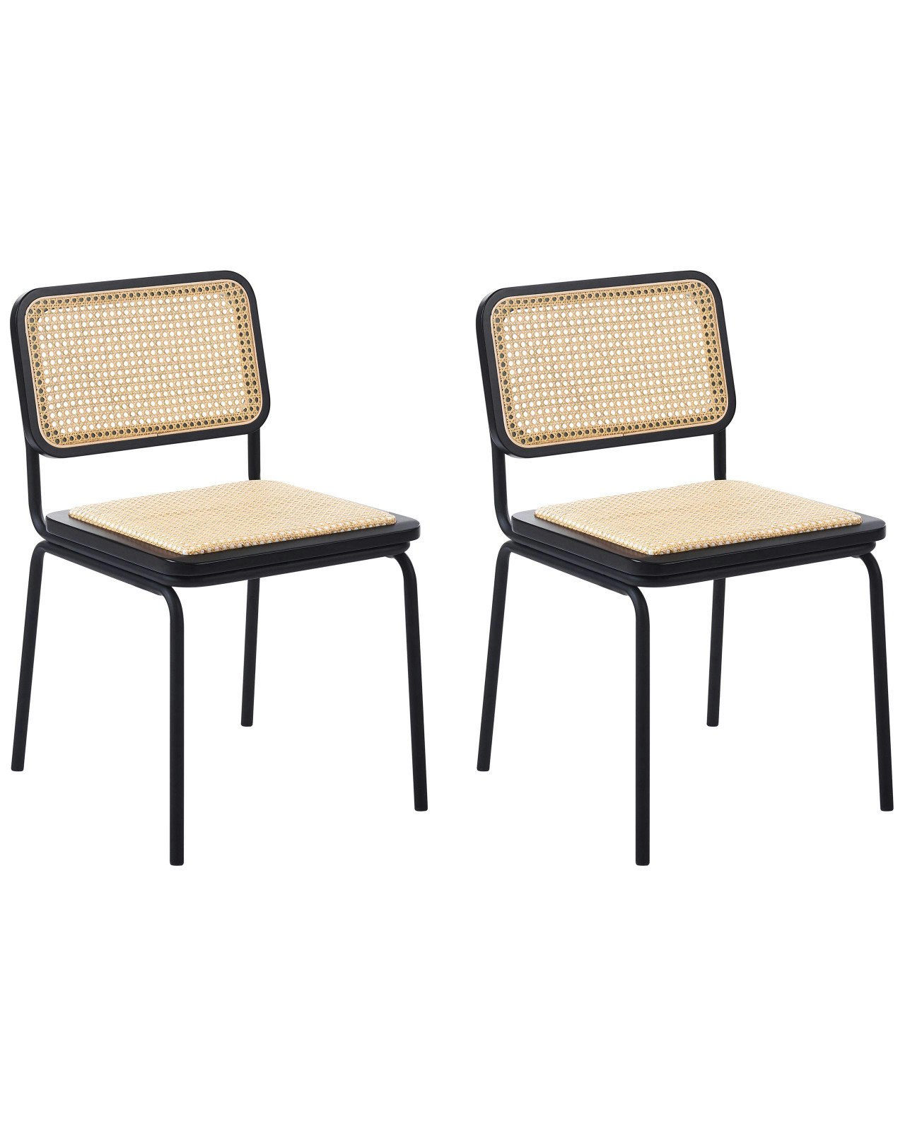 Conjunto de 2 cadeiras de jantar CORVALLIS Preto
