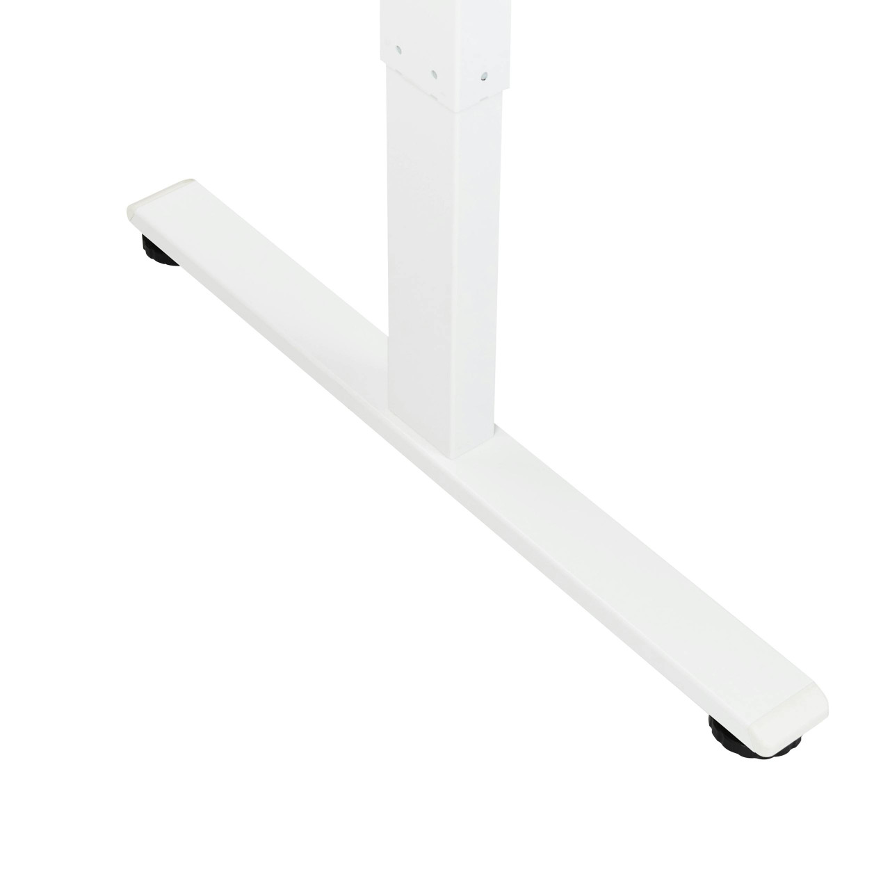 Escritorio en L elevable eléctrico tablero aglomerado melamina estructura acero