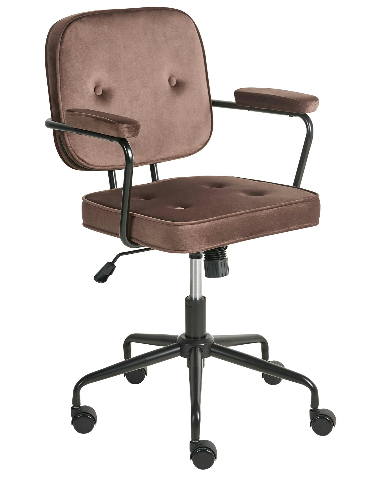 Cadeira home office PAWNEE Veludo Castanho