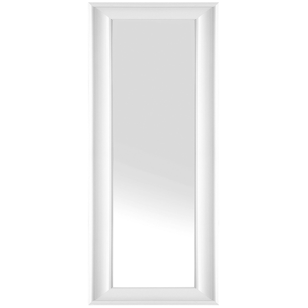 Espejo de pared Lunel marco sintético blanco