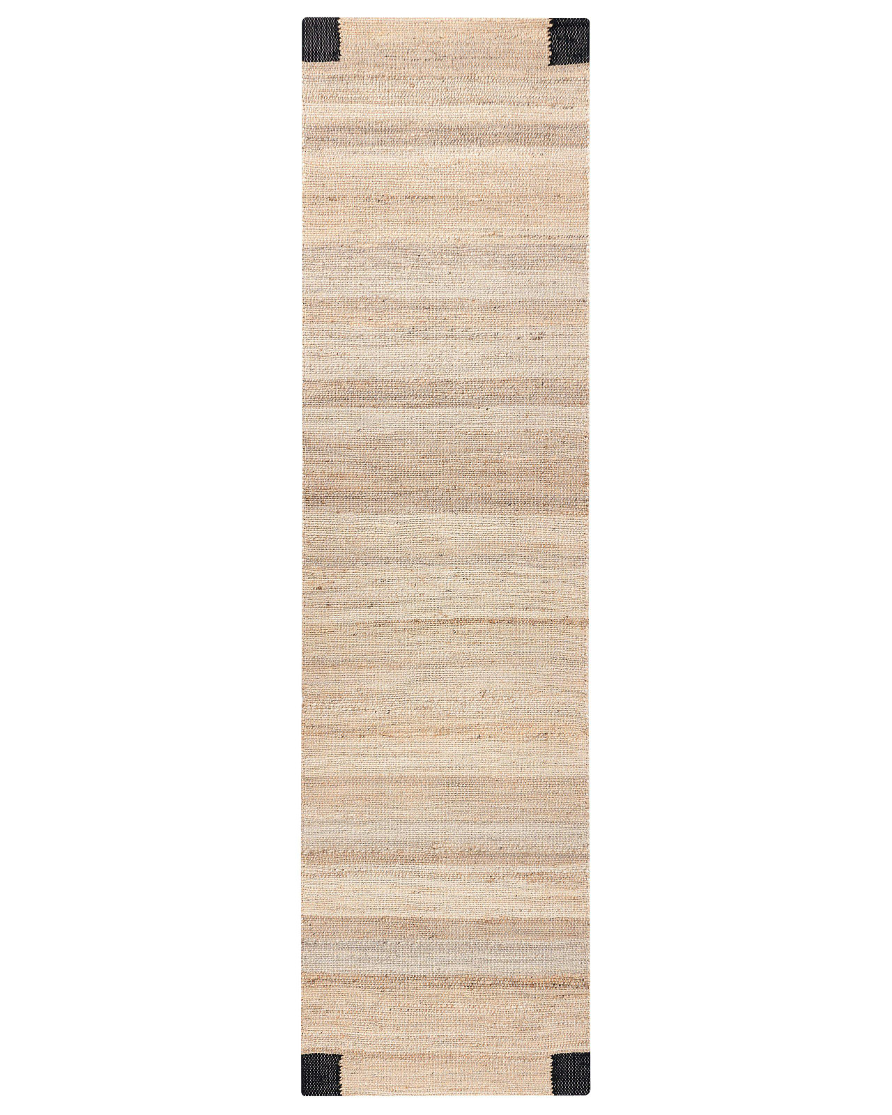 Tapete AMRAVATI Preto/Creme 80 x 300 cm Juta