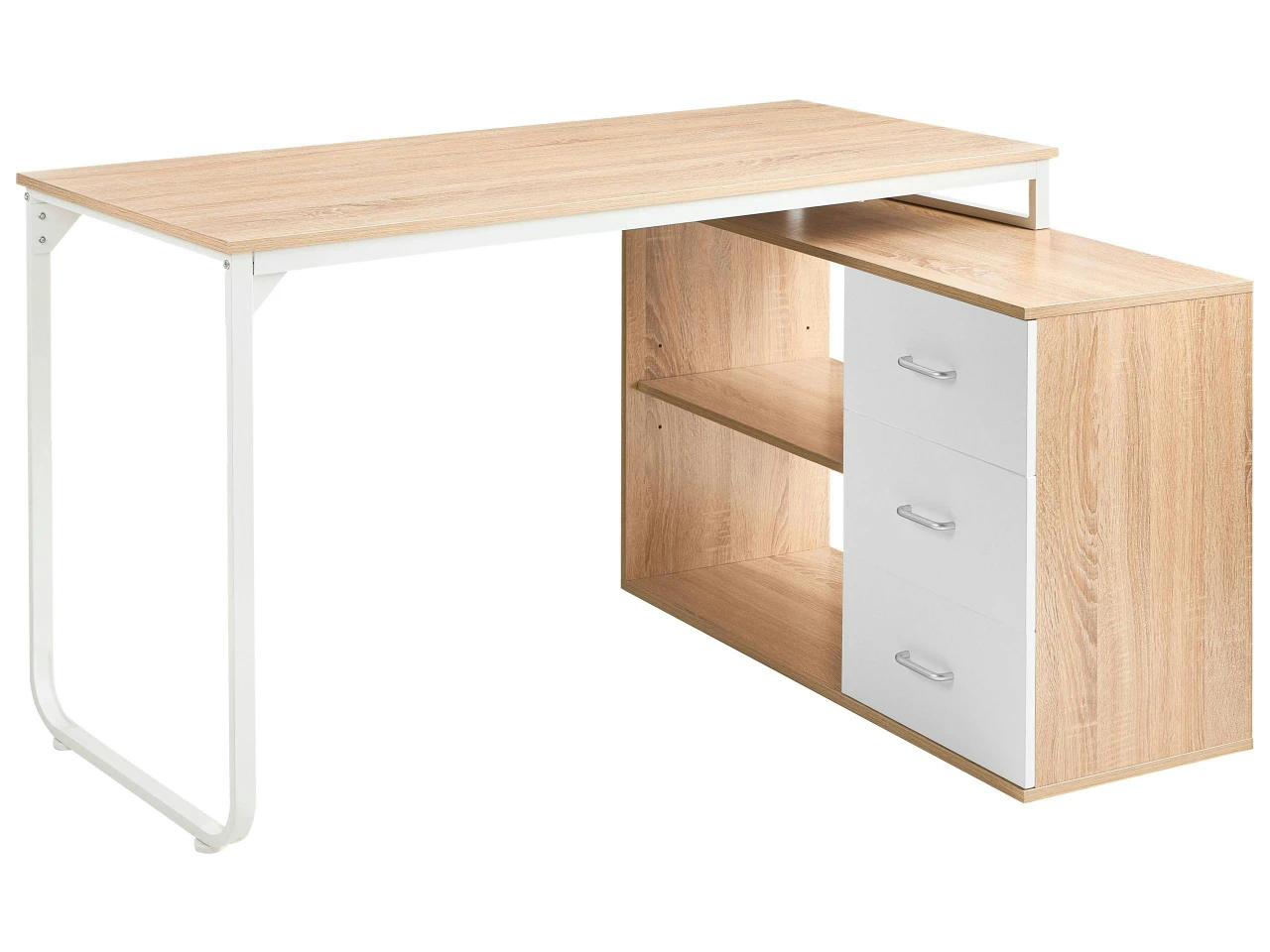 Secretária de canto SOGNE Castanho claro 140 cm 100 cm