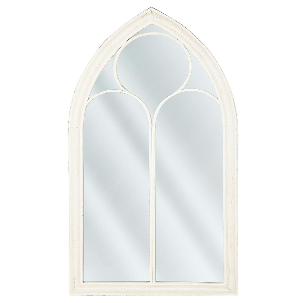Espejo decorativo en arco Trelly acero blanco
