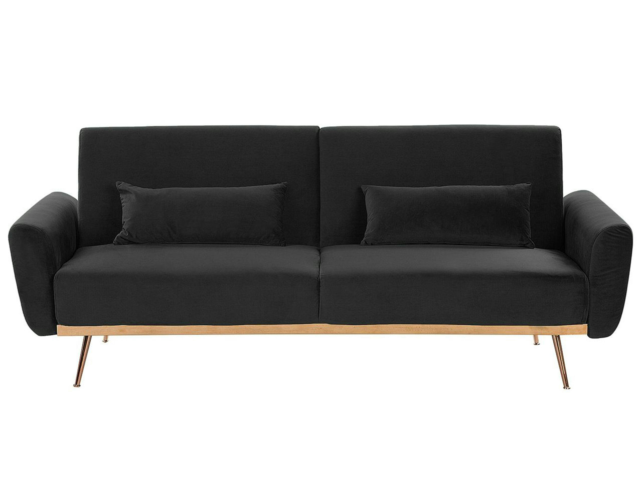 Sofá-cama 3 lugares EINA Veludo Preto