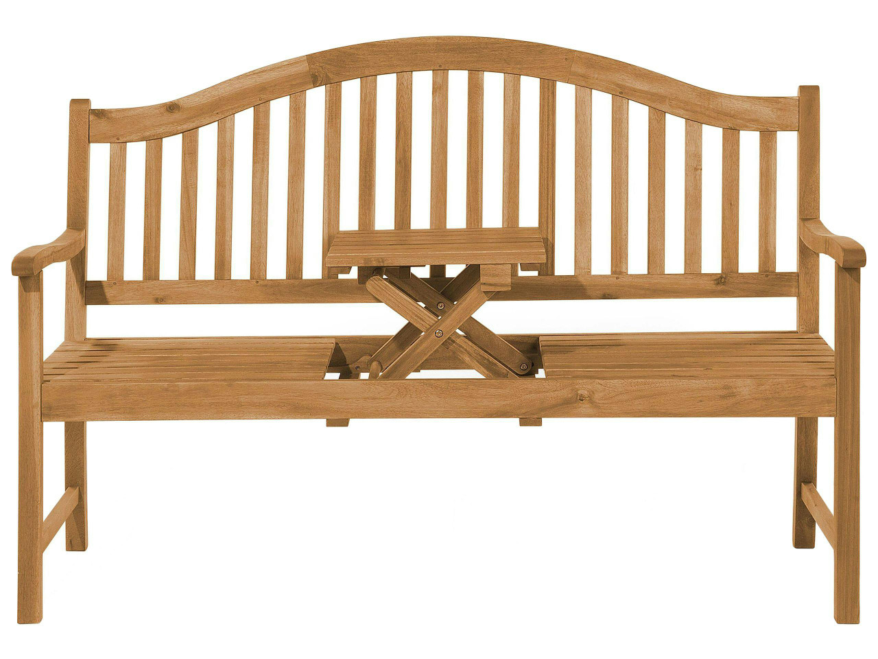 Banco de jardim HILO 150 cm Madeira de acácia Castanho