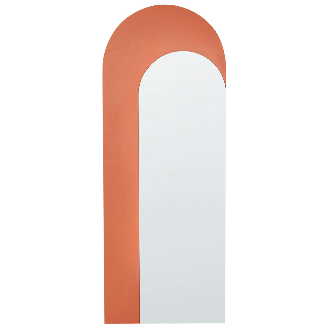 Espejo de pared arqueado Groises MDF con marco naranja
