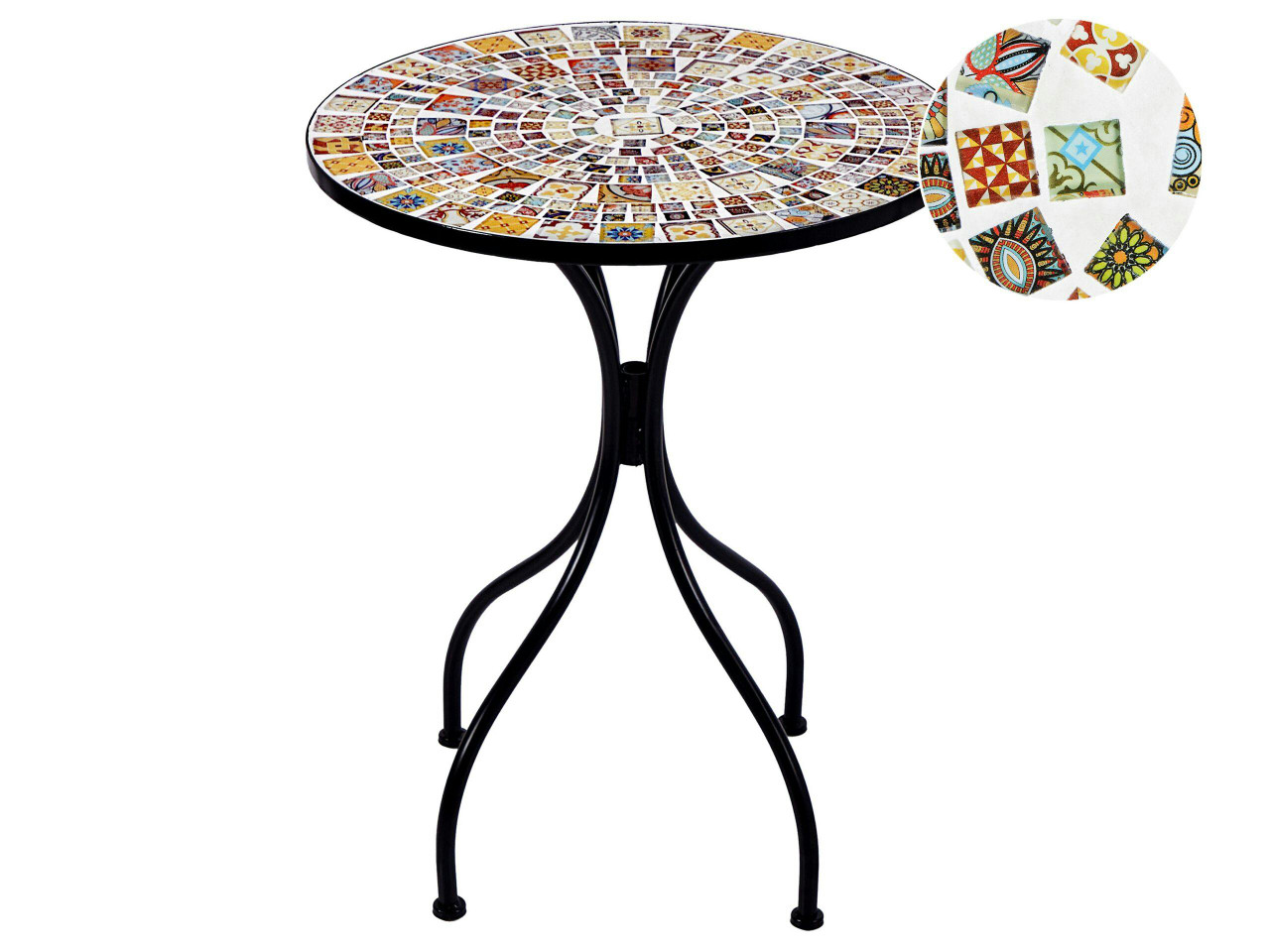 Mesa bistrô CASARIO 60 cm 60 cm Preto