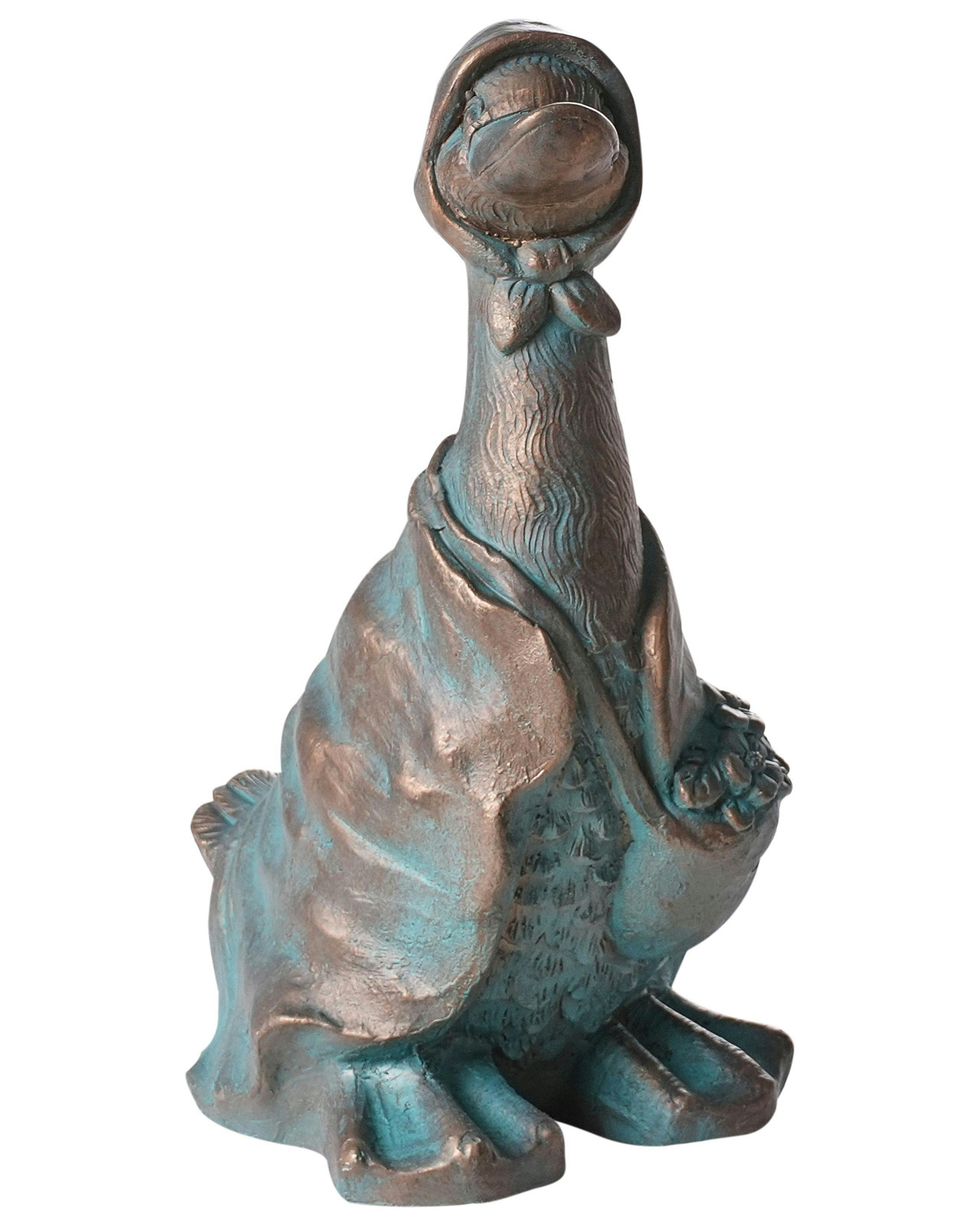 Figura decorativa de jardim BALEYA Pato Castanho