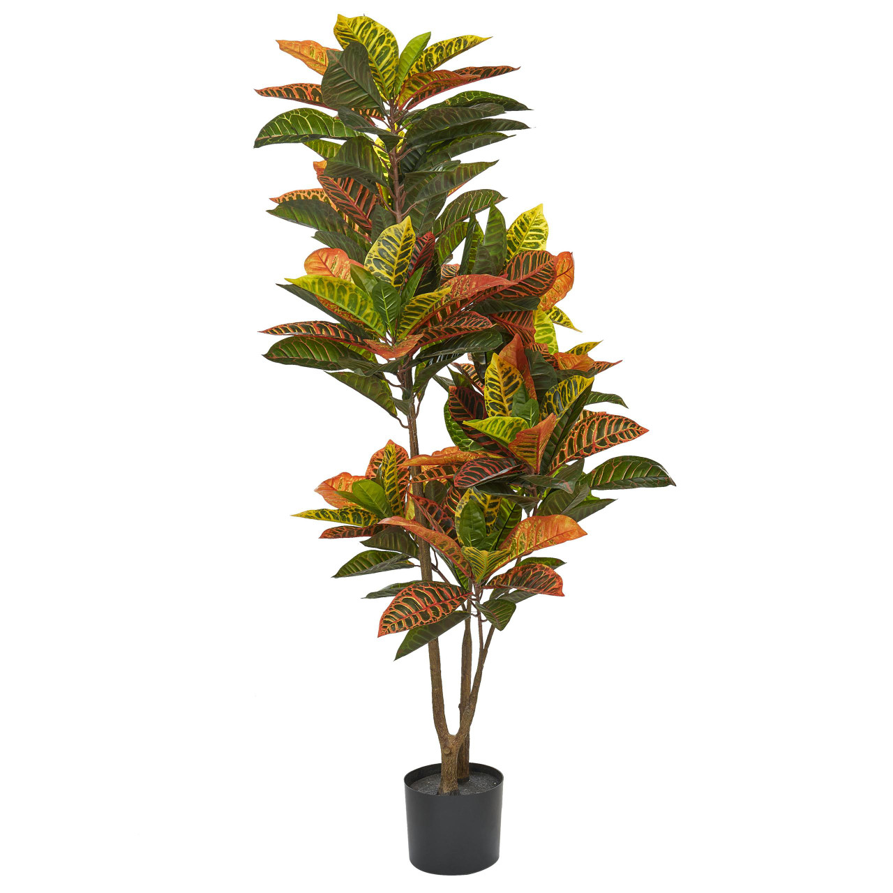Planta artificial Codiaeum en maceta sintética