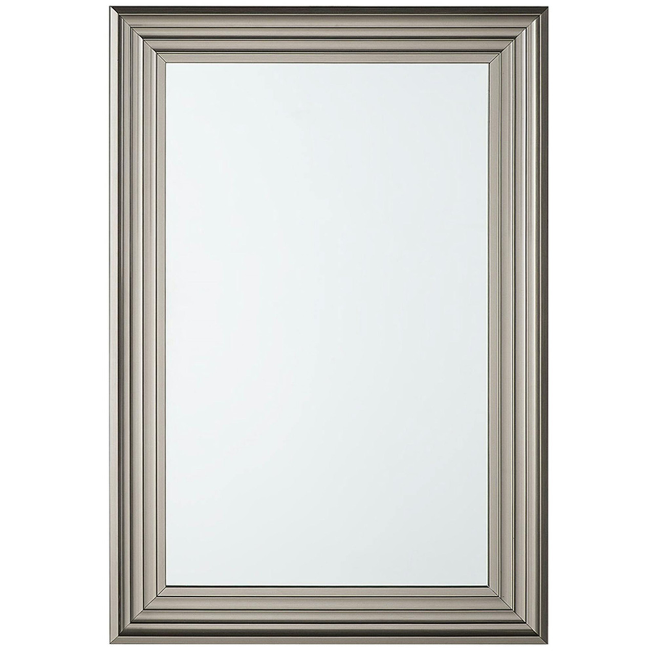 Espejo de pared clásico Chatain sintético plateado