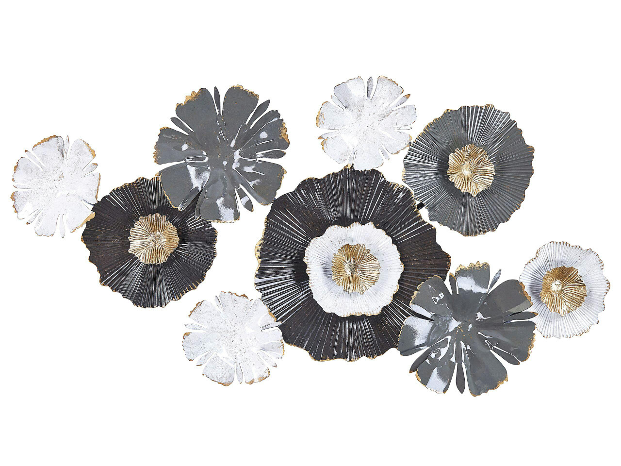Decoração de parede Flor POTASSIUM Metal 49 cm Cinzento