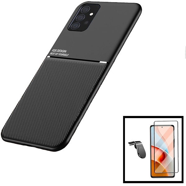 Funda magnética Lux con cristal 5D y soporte magnético universal para Samsung Galaxy A32 5G