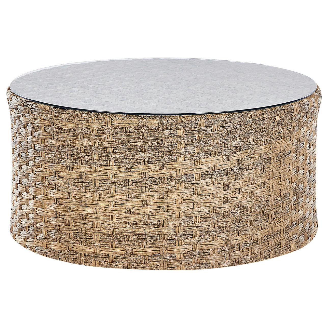 U-shaped lounge set Severo synthetic rattan brown