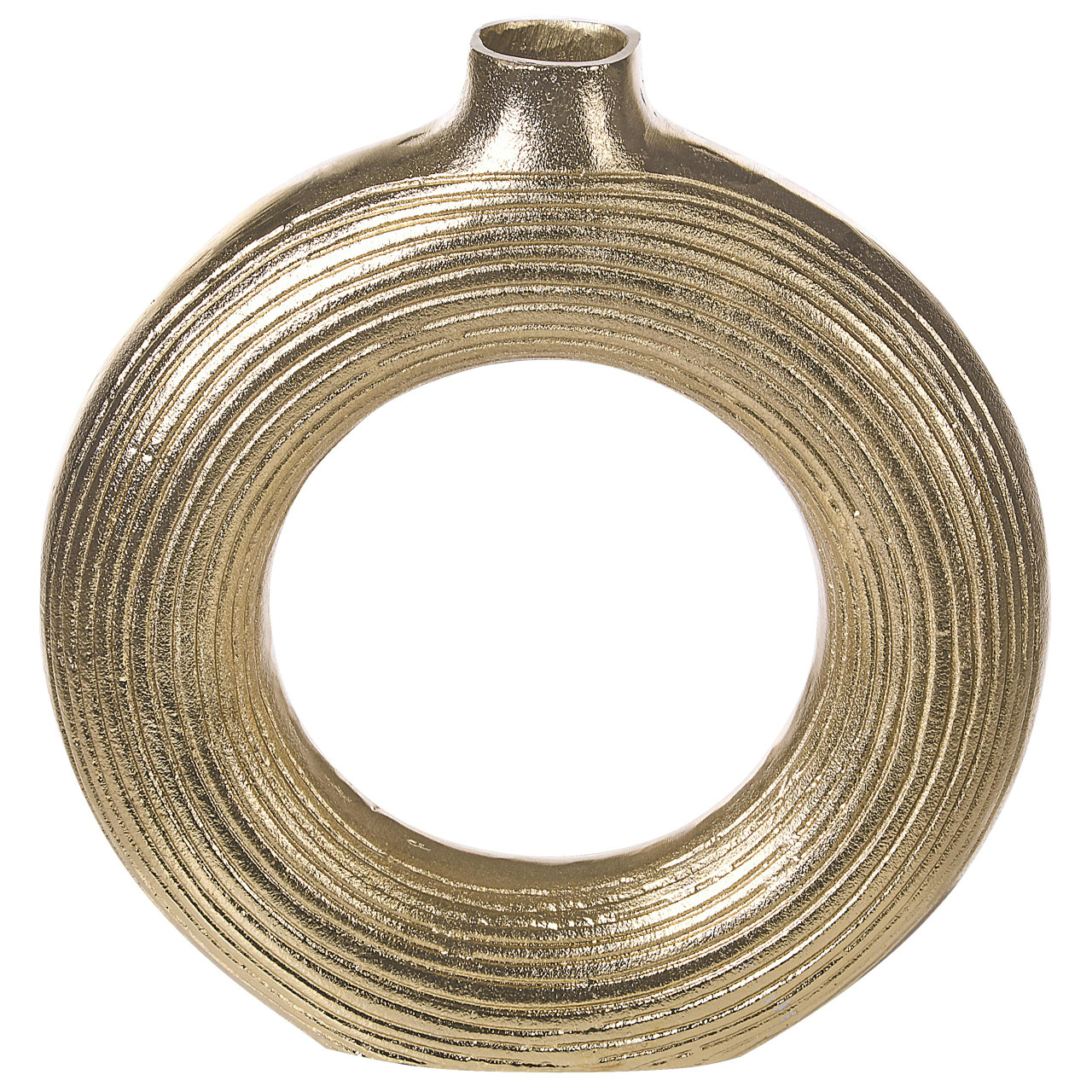 Jarrón decorativo Comal en aluminio dorado