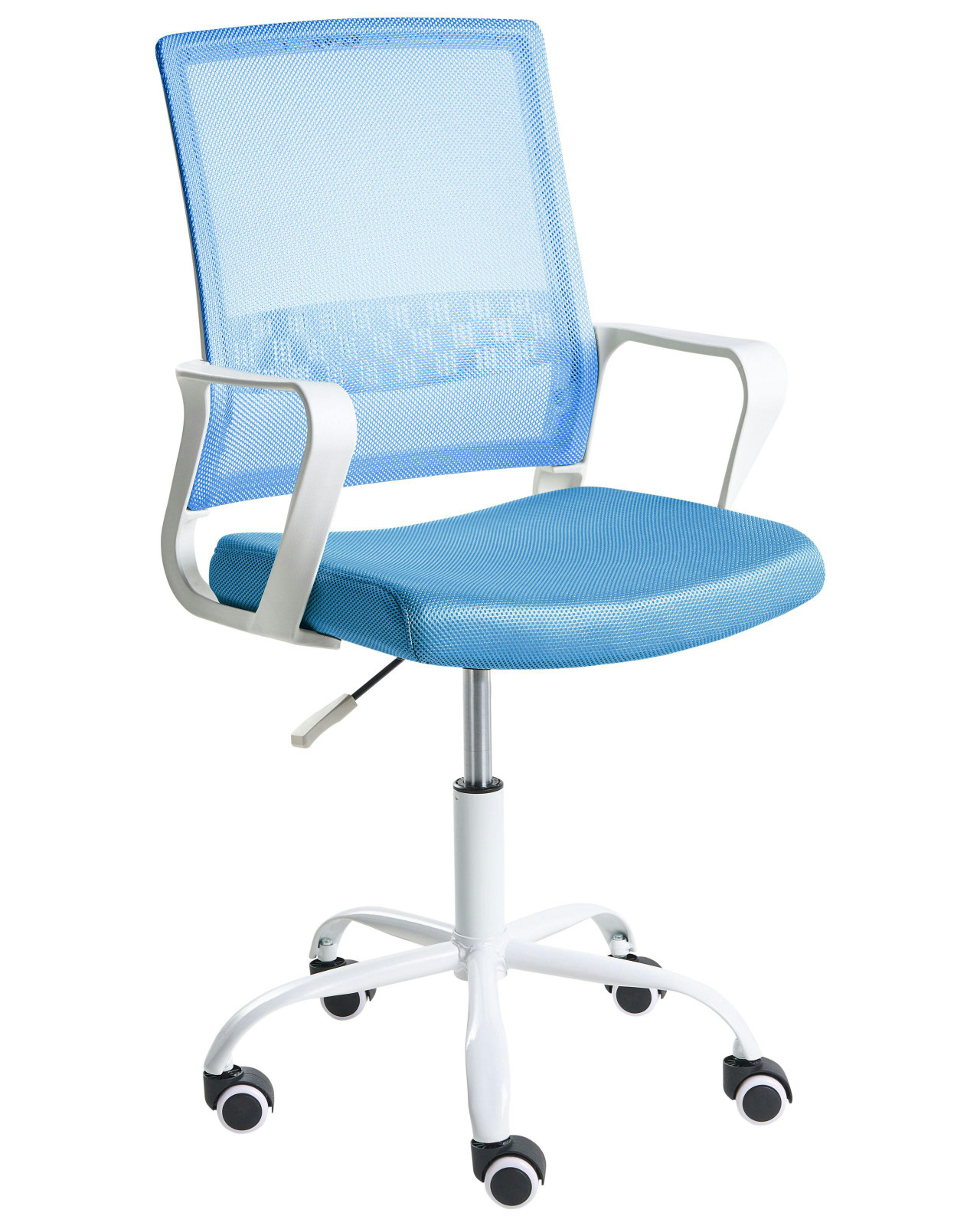 Swivel office chair with mesh back and padded seat