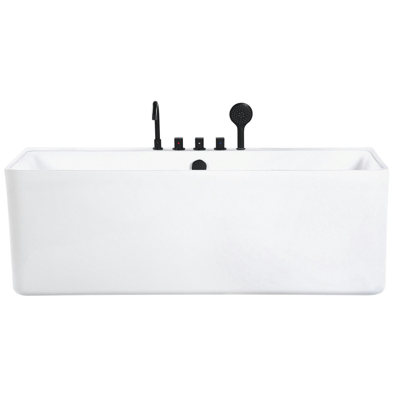 Quatre rectangular acrylic bathtub in white