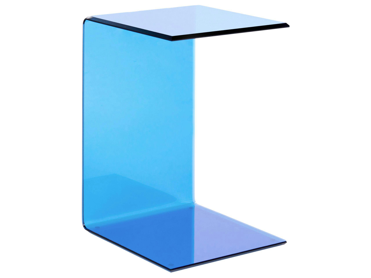 Mesa de apoio LOURDES Vidro de segurança (temperado) Azul