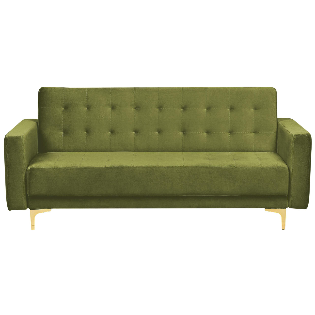 3-seat Aberdeen velvet sofa in olive green