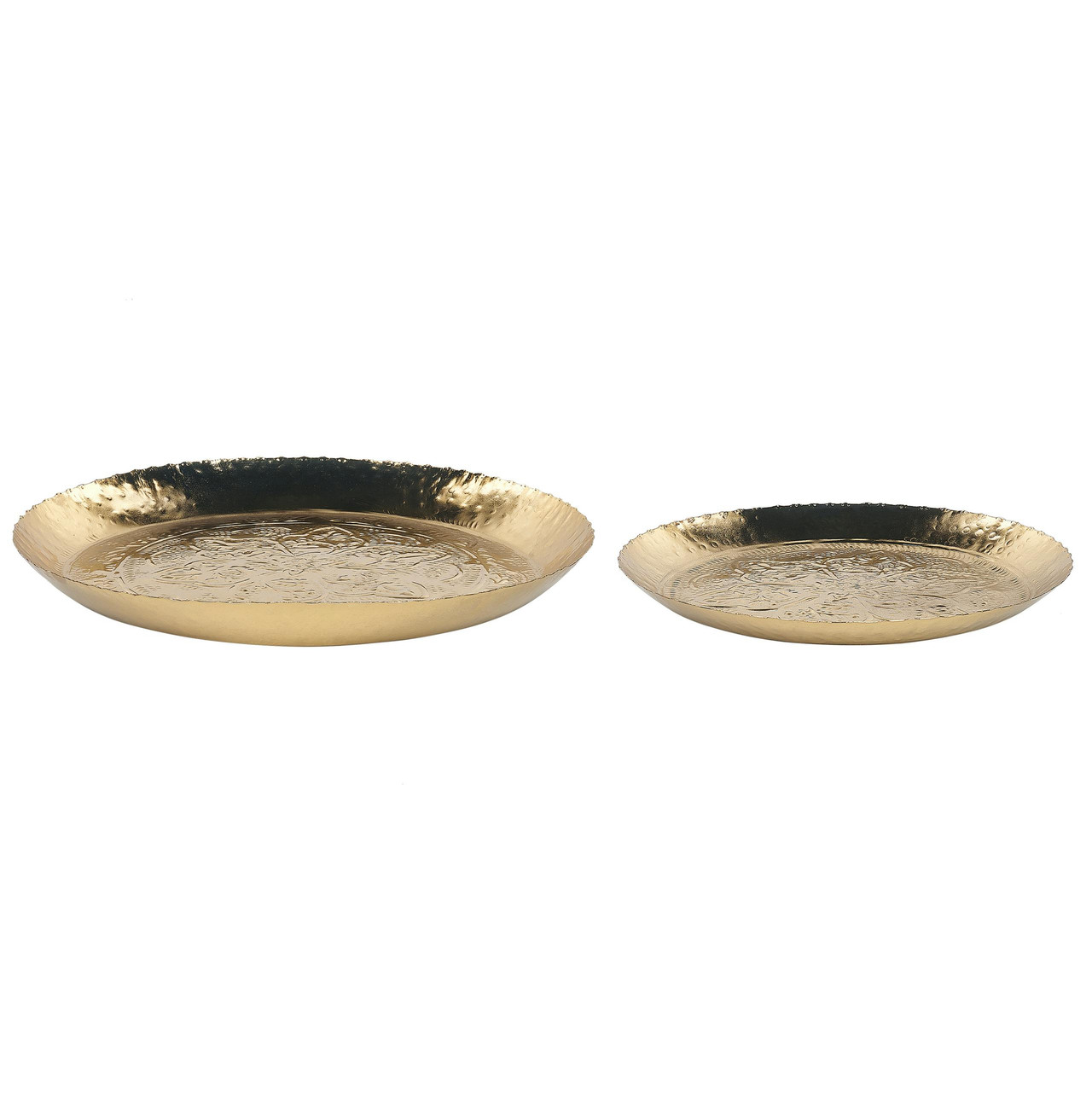 Platos decorativos Sadane de hierro martelado juego 2