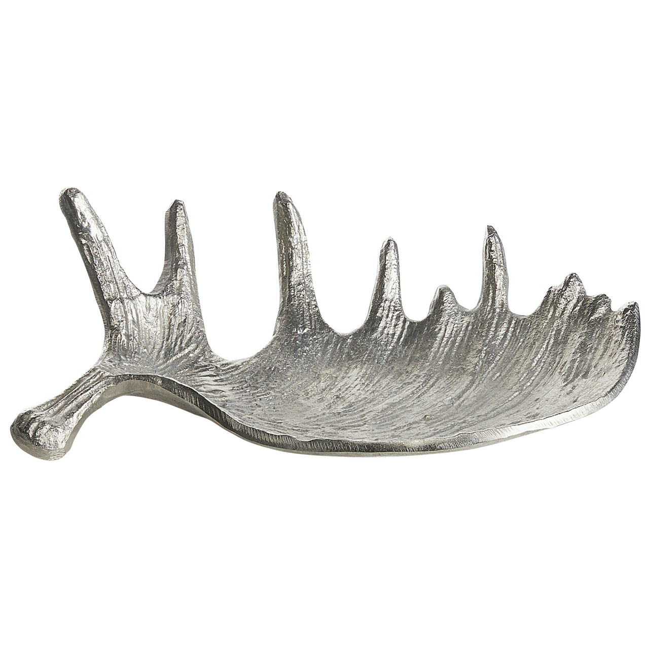 Bandeja decorativa Carthage de aluminio plateado
