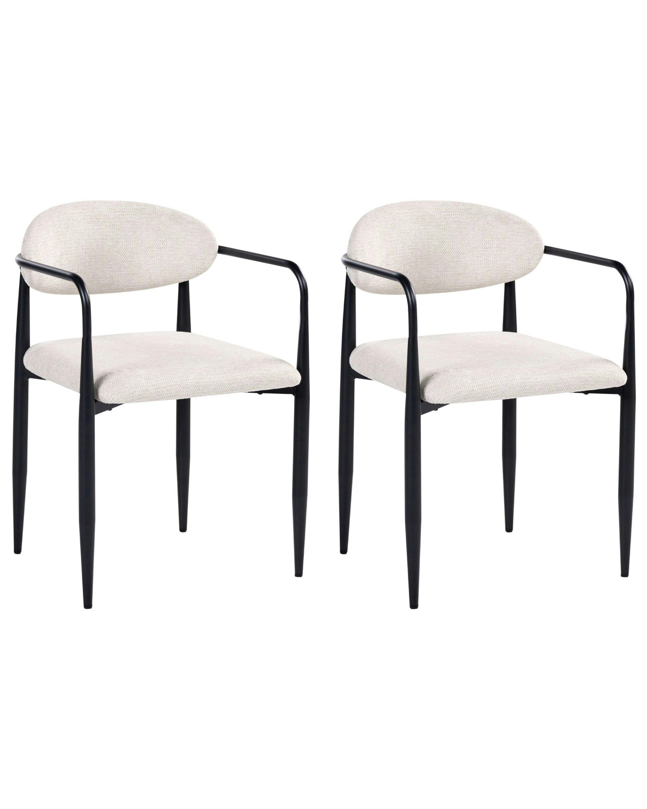 Conjunto 2 sillas de comedor TANEVIK tejido y estructura metálica