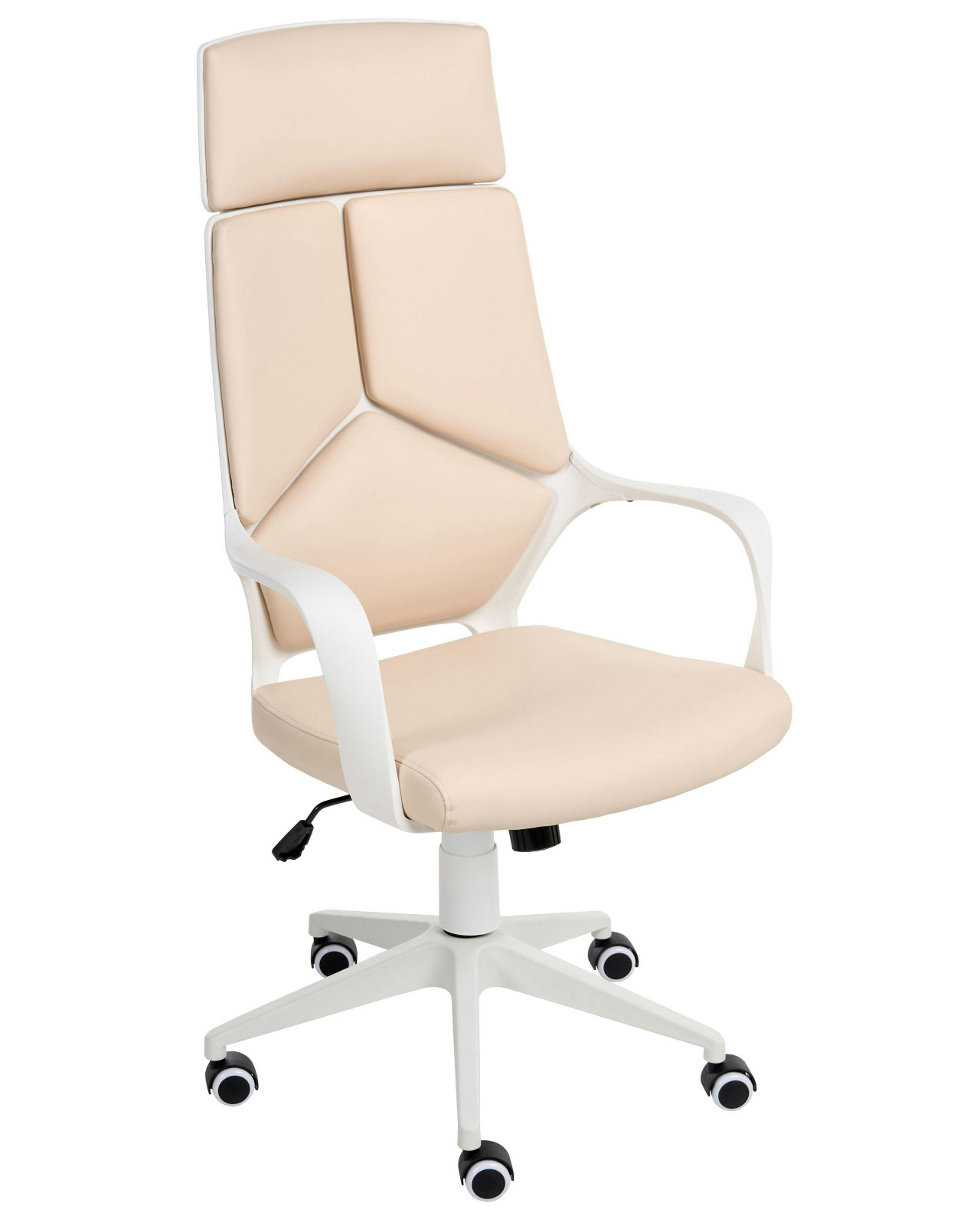 Cadeira de escritório DELIGHT Pele sintética Creme claro