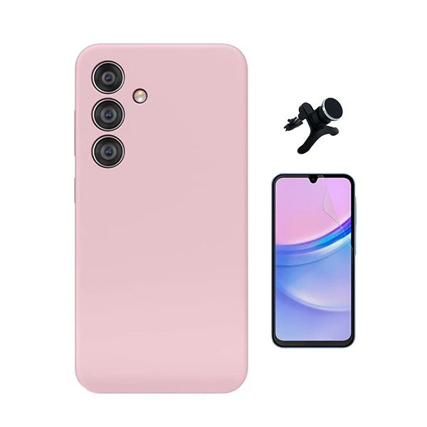 Hydrogel Full Cover Screen Protector Kit with Silicone Case and Reinforced Magnetic Mount for Samsung Galaxy A16