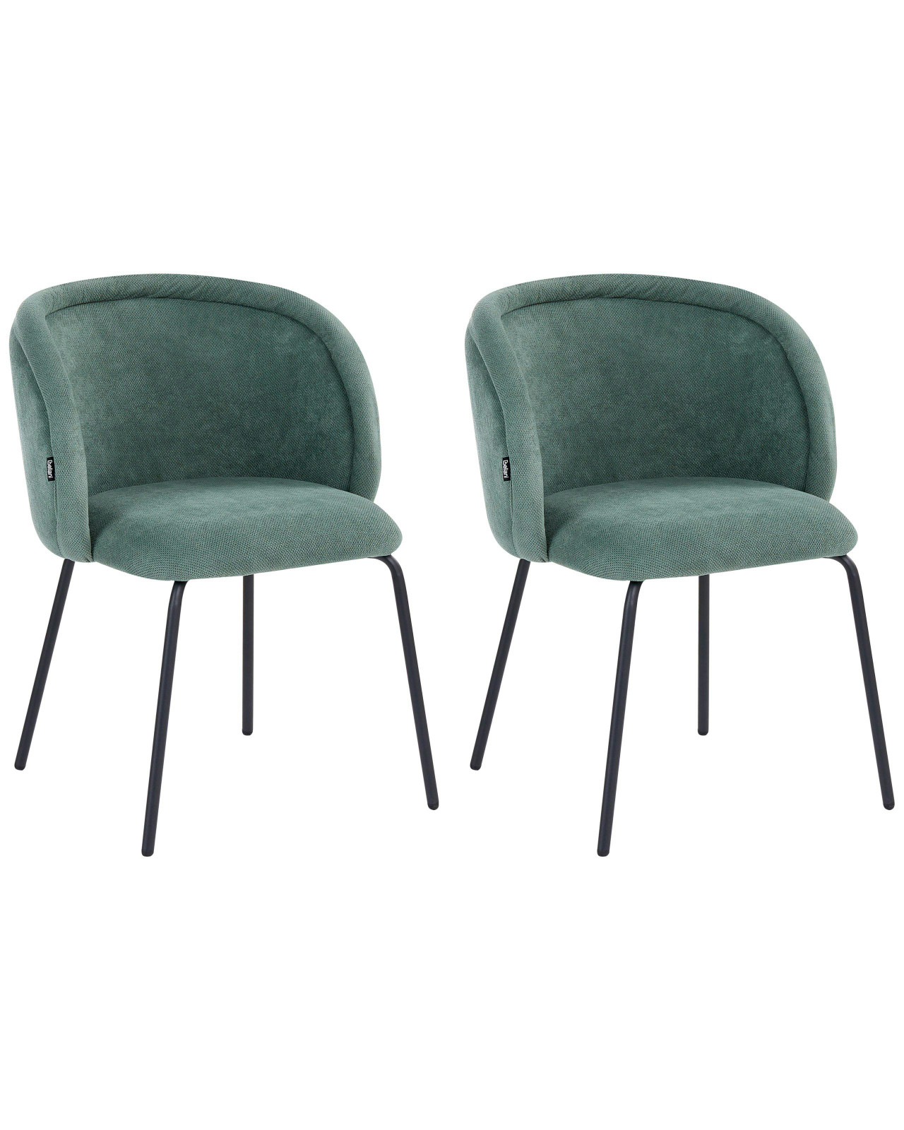 Conjunto de 2 cadeiras de jantar SARASOTA Tecido Verde claro
