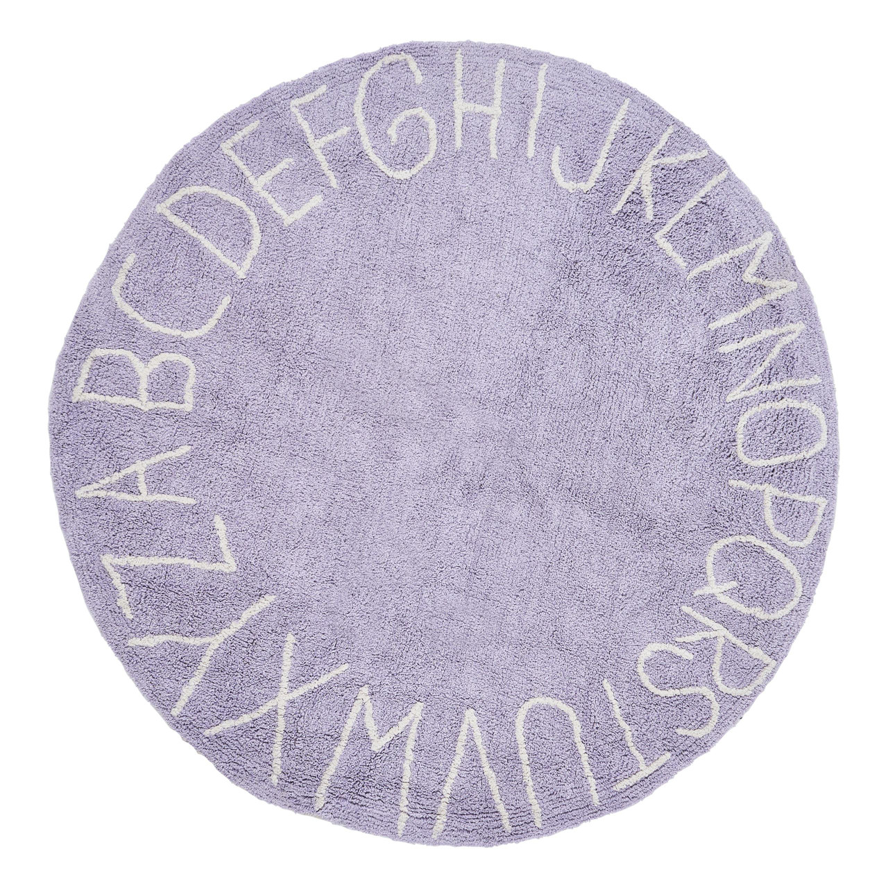 Alfombra infantil redonda violeta claro algodón 120 cm