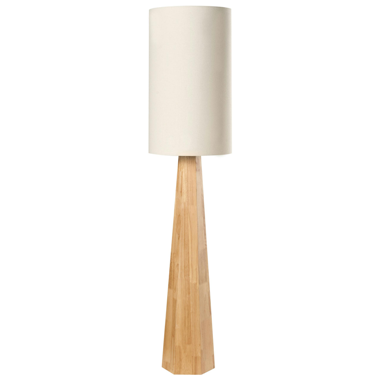 Candeeiro de pé BELIANI Ilala de Madeira de seringueira Natural 30x30x130