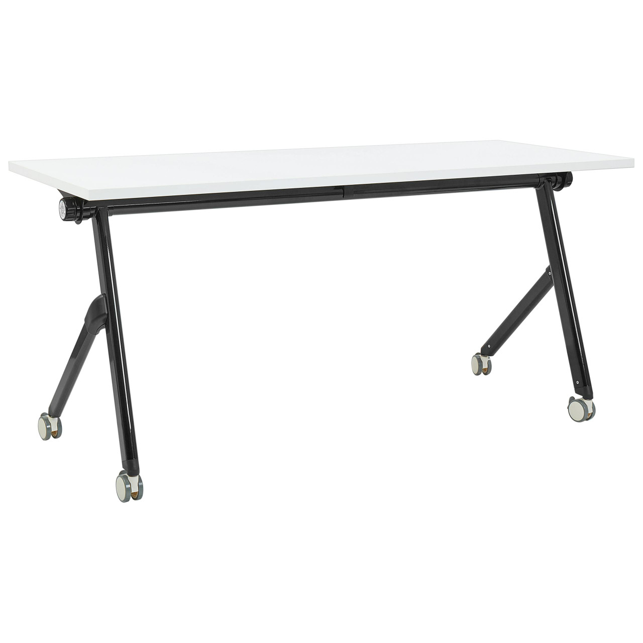 Escritorio plegable con ruedas, tablero 160 x 60 cm, estructura de acero