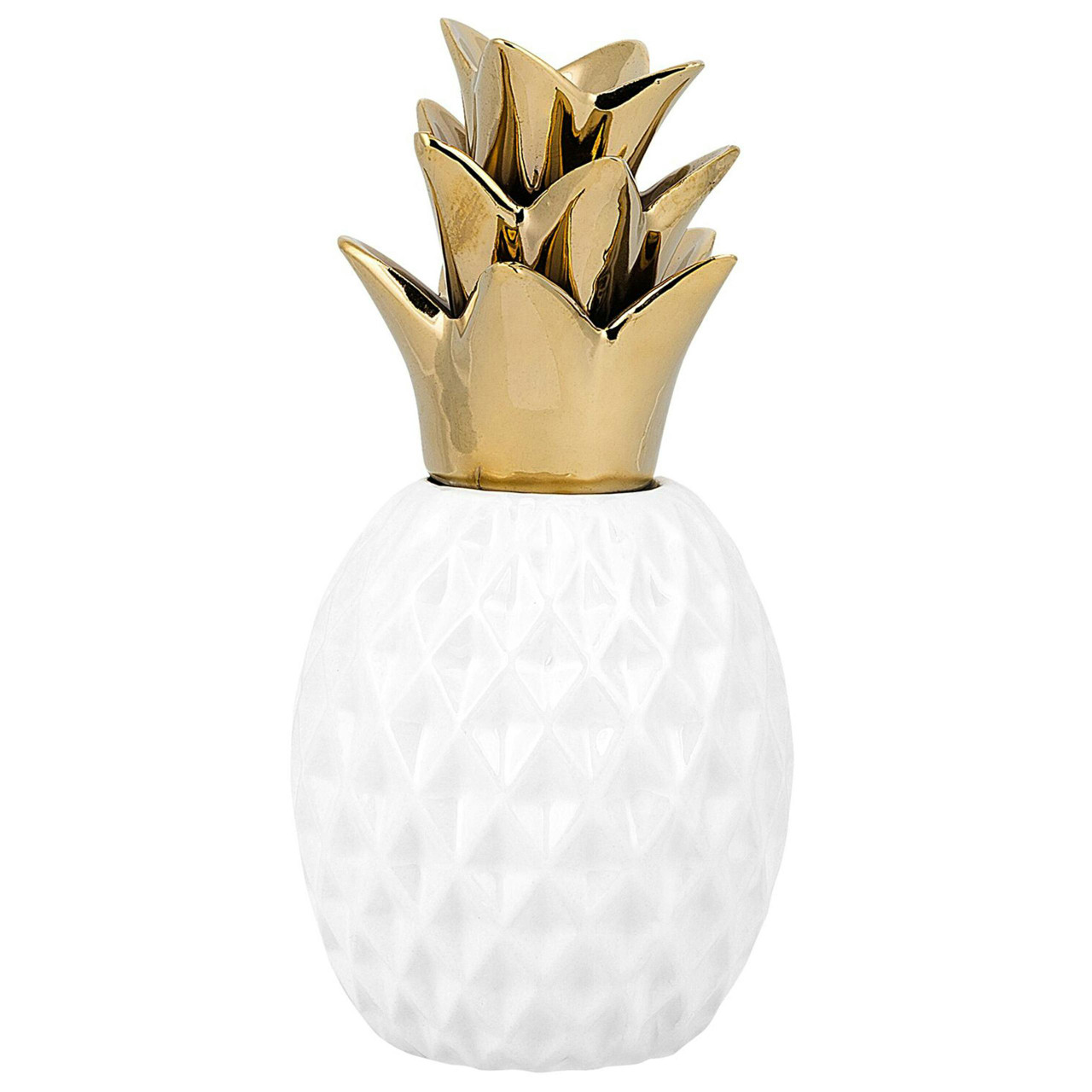 Adorno decorativo Tyana cerámica blanco