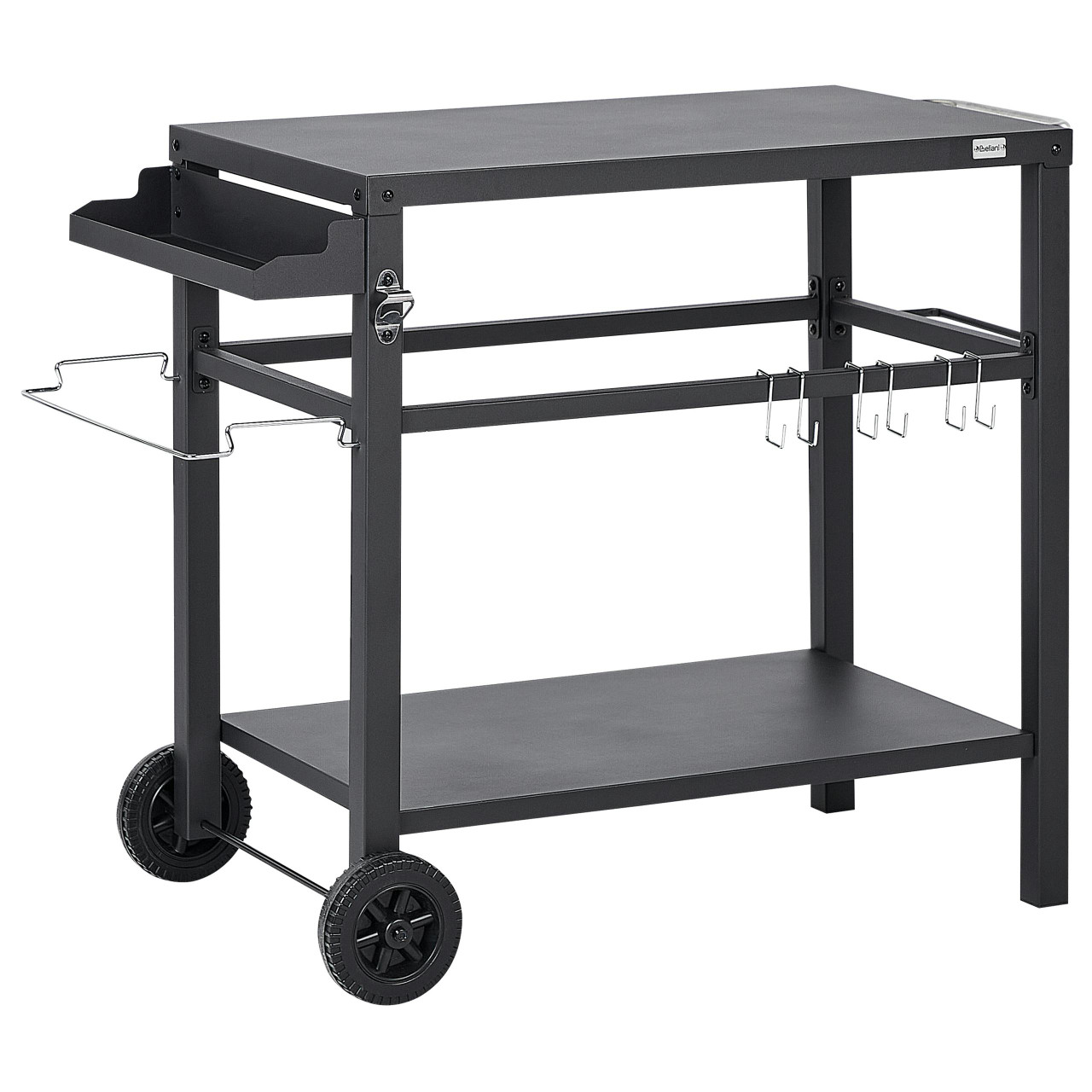 Staletti outdoor serving trolley steel with wheels