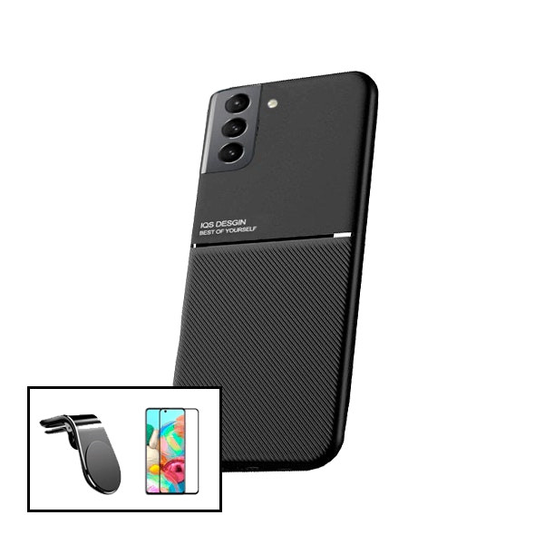 Funda Magnética de Lujo y Protector 5D con Soporte Magnético Universal para Samsung Galaxy S21+ 5G