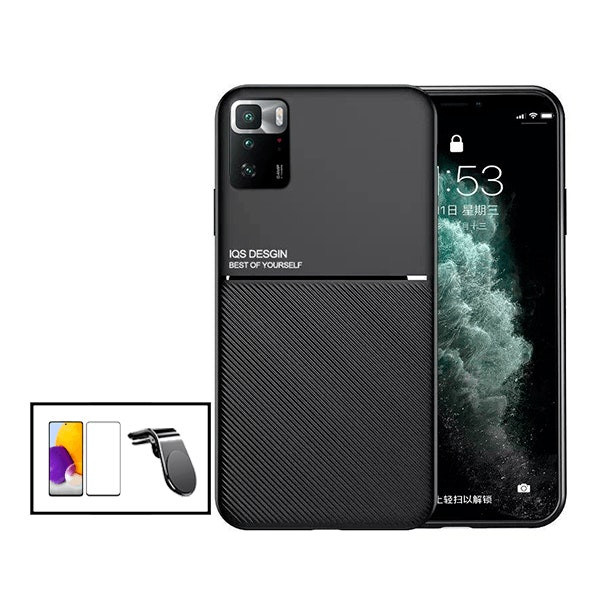 Funda magnética de lujo + cristal 5D full cover + soporte magnético universal para Xiaomi Poco X3 GT