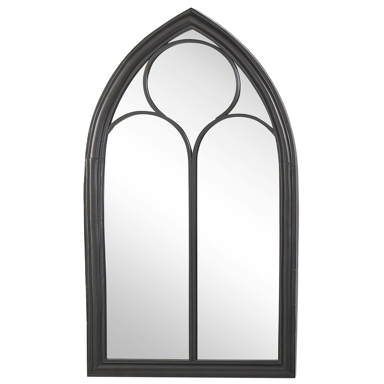Espejo decorativo en arco Trelly acero negro