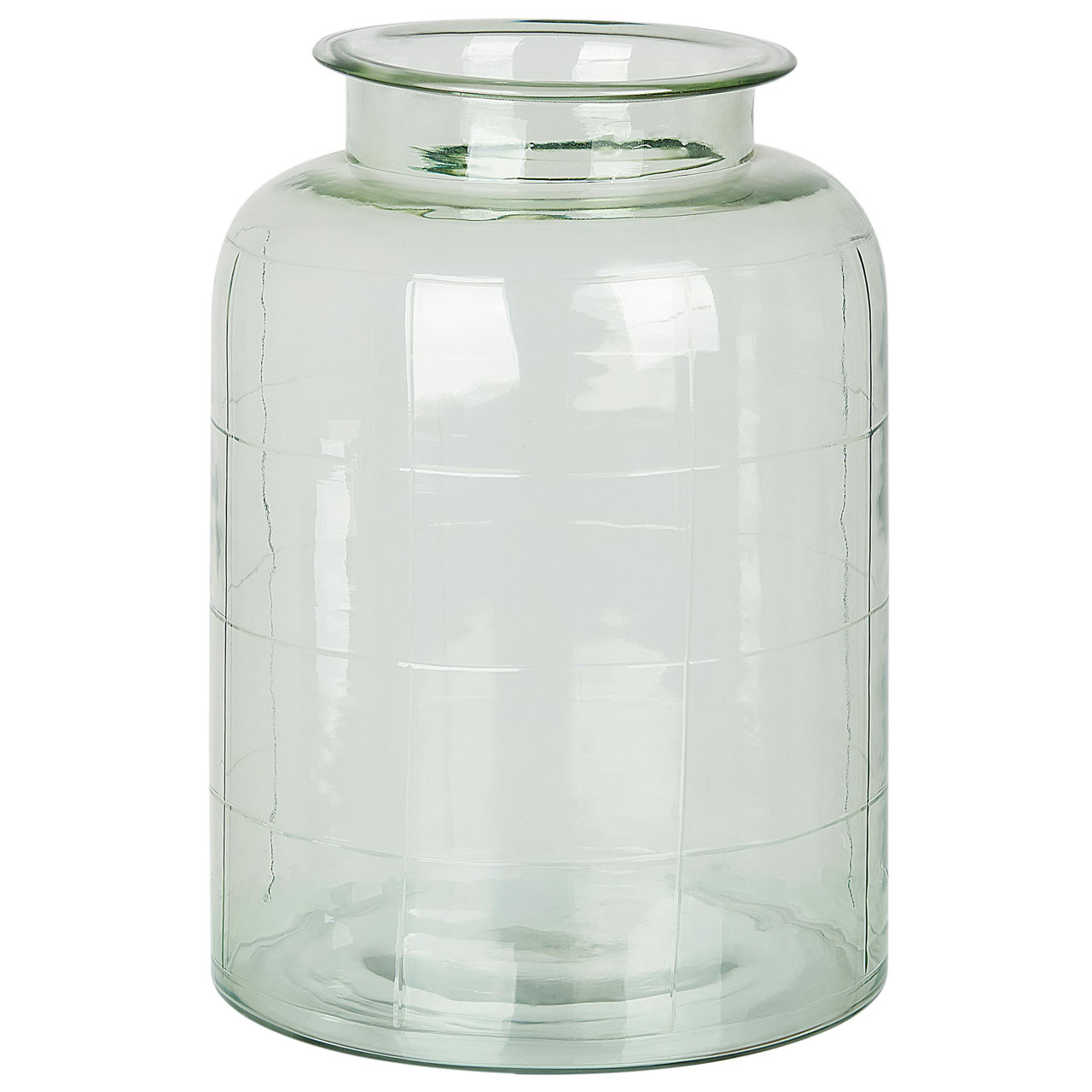 Vaso Decorativo Produzido De Forma Artesanal Beliani Vindaloo De Vidro Verde 25x25x35