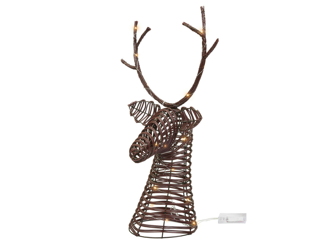 Decoração de Natal LED DYBESO Rena 60 cm Castanho escuro