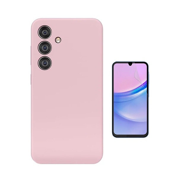 Protector Hydrogel Full Cover y Funda Silicona Líquida para Samsung Galaxy A16 5G