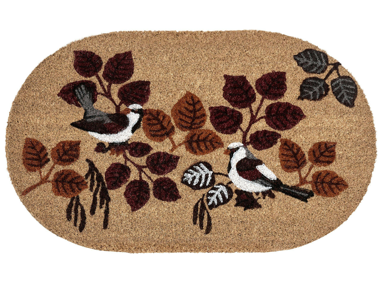 Tapete de entrada TOOLIK Natural 50 x 80 cm Pássaro Fibra de coco