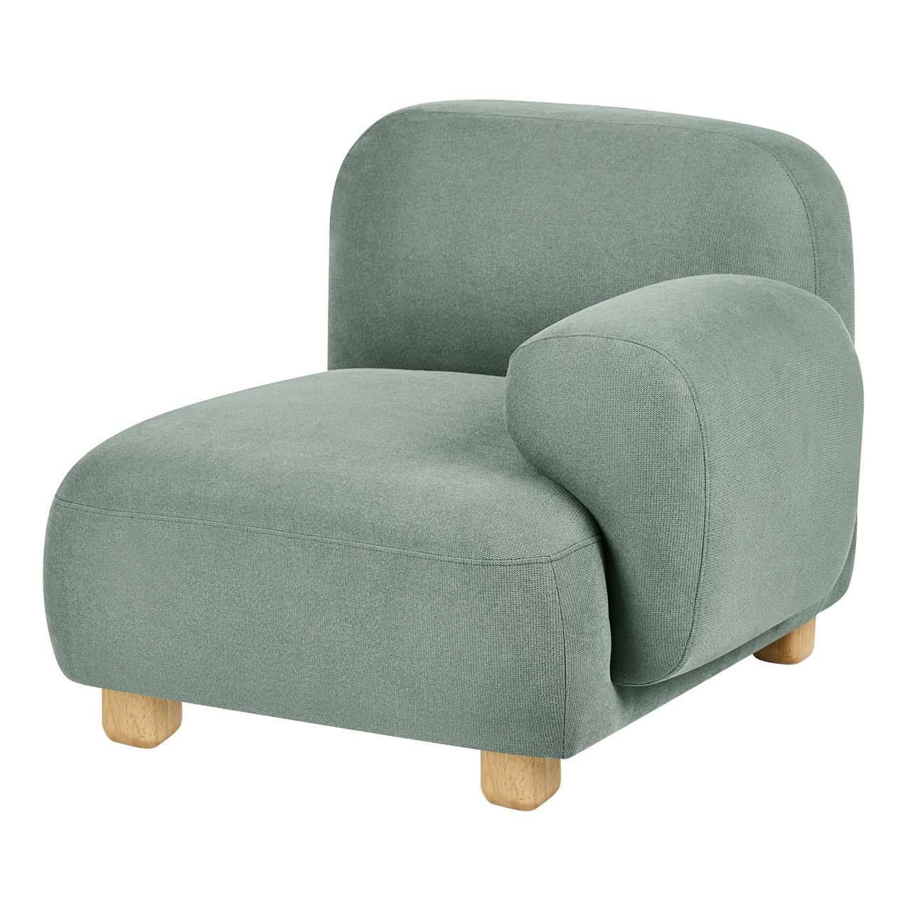 Módulo de canto esquerdo BELIANI Amli de Tecido Verde 87x91x75
