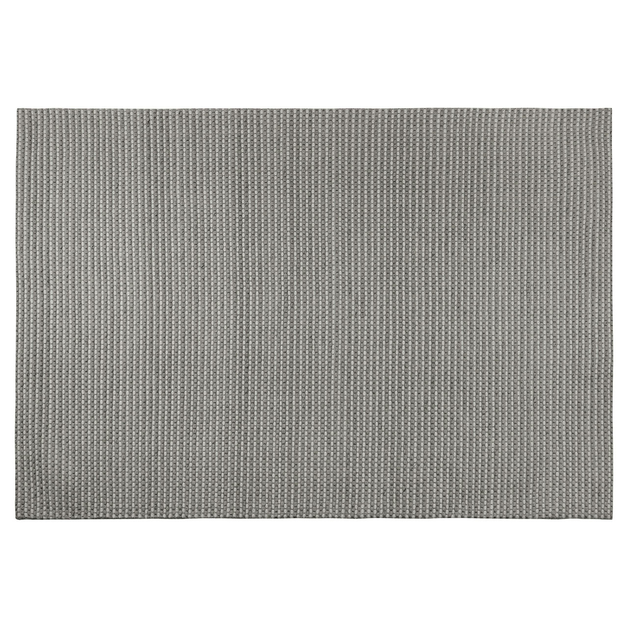 Alfombra Kilis rectangular de pelo corto lana gris