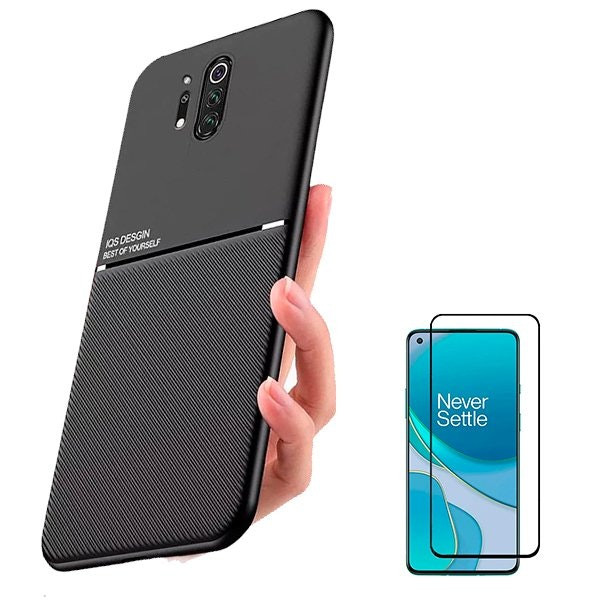 Funda magnética Lux con película 5D para OnePlus 8 Pro