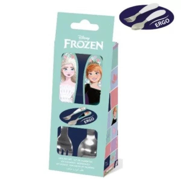 Juego de cubiertos infantiles ergonómicos Frozen snowy
