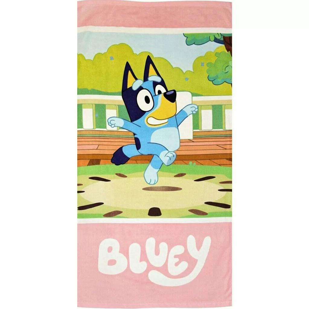 Toalla de playa de algodón con estampado Bluey