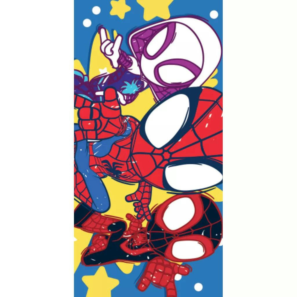 Toalla de playa de algodón con estampado Spidey