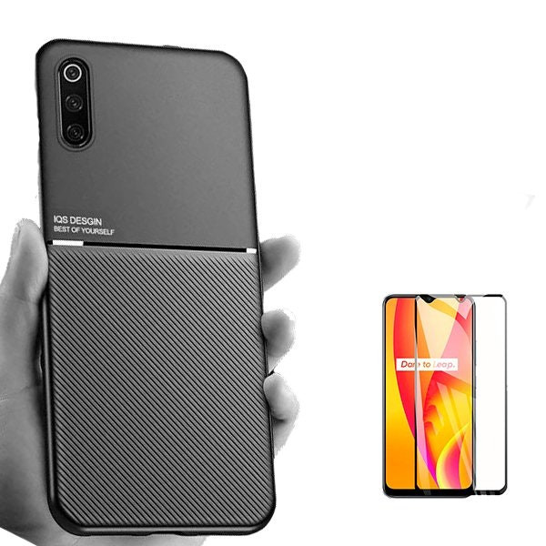 Funda magnética Lux con película 5D para Samsung Galaxy A50s