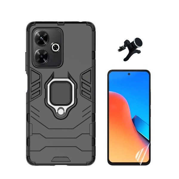 Película Hydrogel Full Cover + Funda Military Defender 3 en 1 para Redmi 13