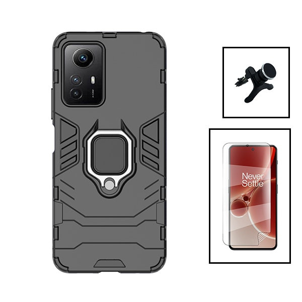 Funda Military Defender 3 en 1 con protector hydrogel Full Cover y soporte magnético de coche