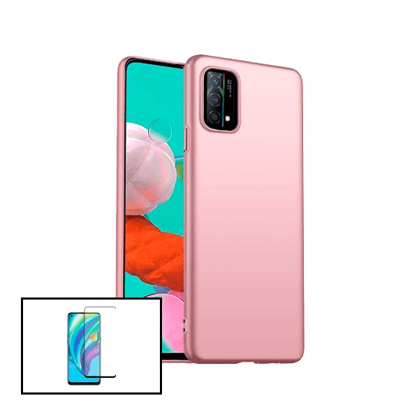 Funda SlimShield y Cristal Templado Full Cover para Oppo K9 - Rosa